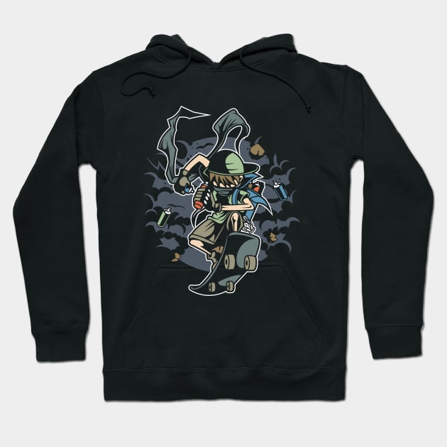 Skateboard Series: Graffiti Skater Hoodie by Jarecrow 